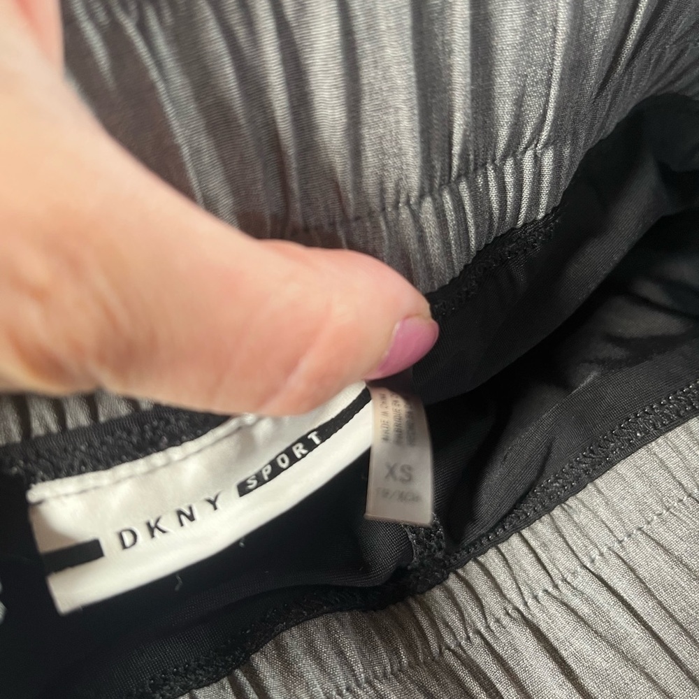 DKNY Charcoal Elastic Waist Athletic Drawstring Shorts - Picture 4 of 4